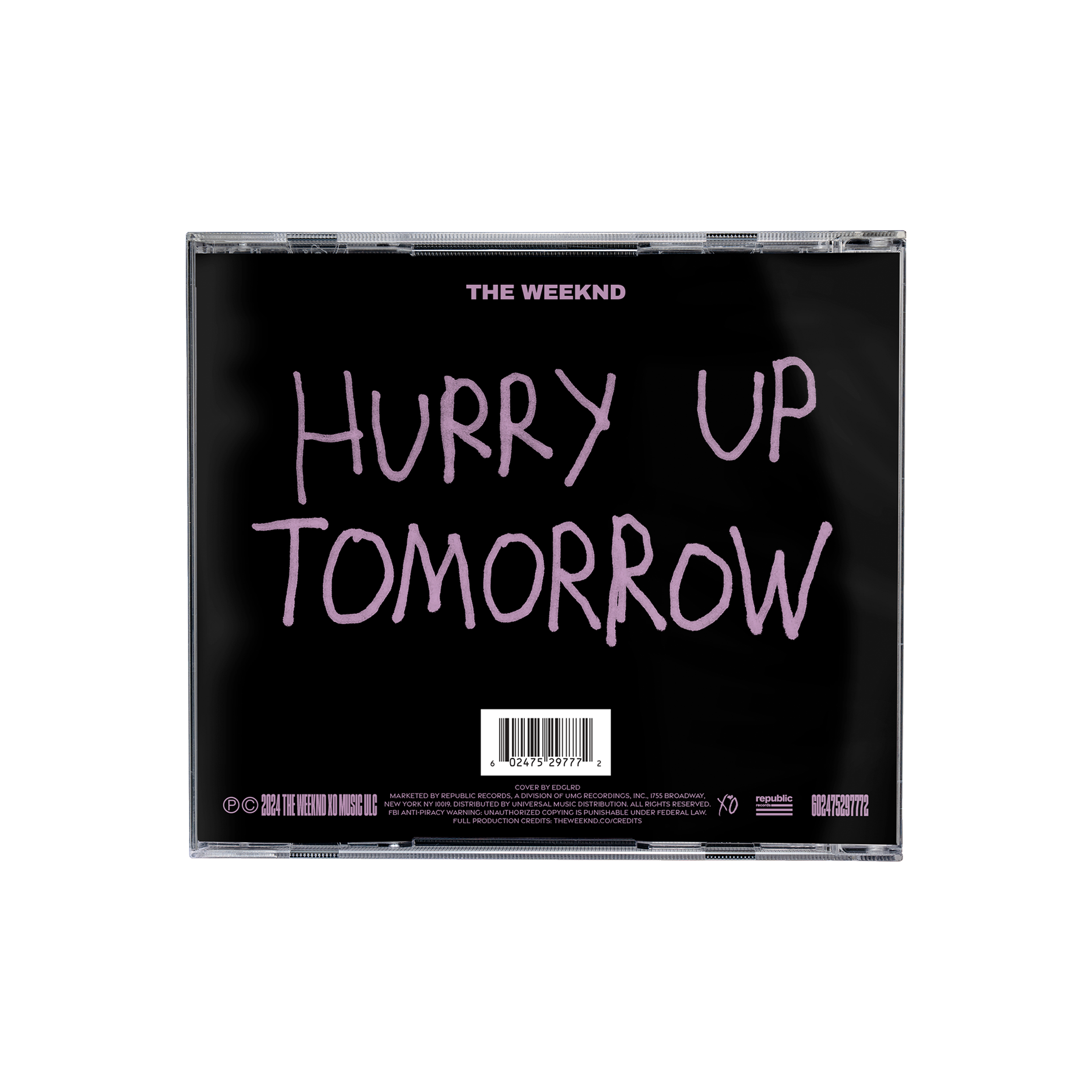 The Weeknd The Weeknd x Harmony Korine for EDGLRD ‘Hurry Up Tomorrow’ Collector’s Edition Harmony Korine for EDGLRD ‘Hurry Up Tomorrow’ Collector’s Edition 411037
